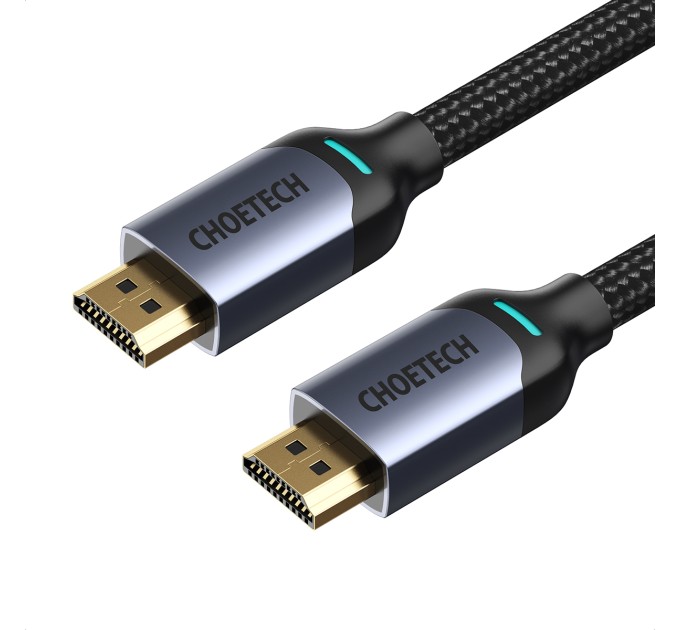 Кабель HDMI - HDMI, 8K, нейлон, 2 м чорний Choetech (XHH01-BK)