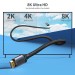 Кабель HDMI - HDMI, 8K, нейлон, 2 м чорний Choetech (XHH01-BK)