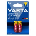 Батарейка AA лужна, Longlife Max Power, блістер, 2 шт. Varta (04706101412)