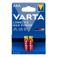 Батарейка AAA лужна, Longlife Max Power, блістер, 2 шт. Varta (04703101412)