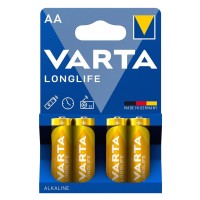 Батарейка AA лужна, Longlife, блістер, 4 шт. Varta (04106101414)