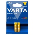 Батарейка AAA лужна, Longlife, блістер, 2 шт. Varta (04103101412)