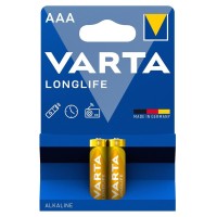 Батарейка AAA лужна, Longlife, блістер, 2 шт. Varta (04103101412)