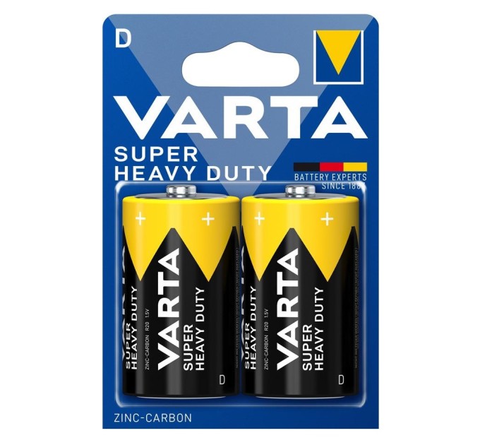 Батарейка D вугільно-цинкова, Super Heavy Duty, блістер, 2 шт. Varta (02020101412)