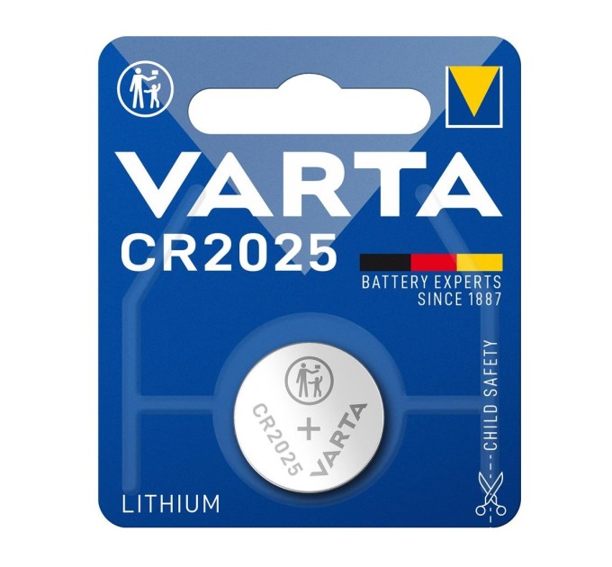 Батарейка CR2025 літієва, блістер, 1 шт. Varta (06025101401)