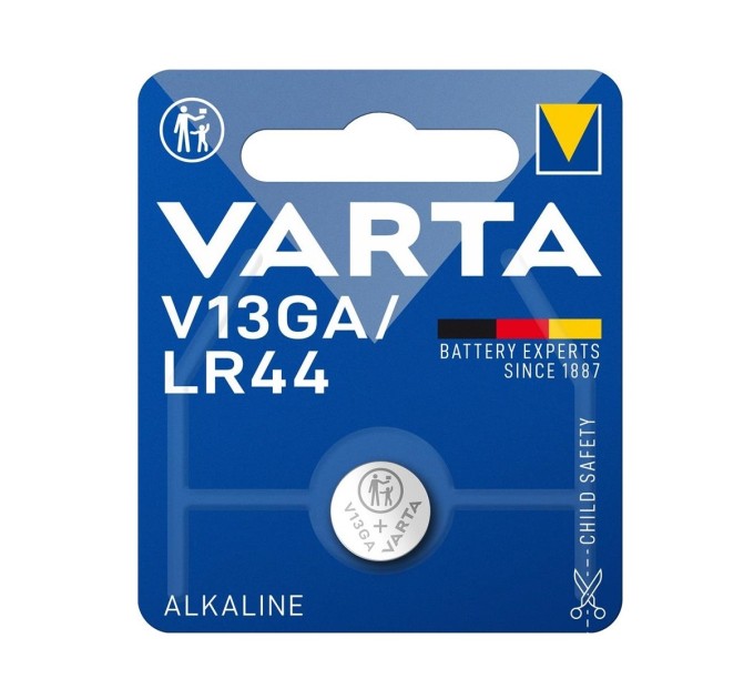 Батарейка V13 GA-LR44 лужна, блістер, 1 шт. Varta (04276101401)