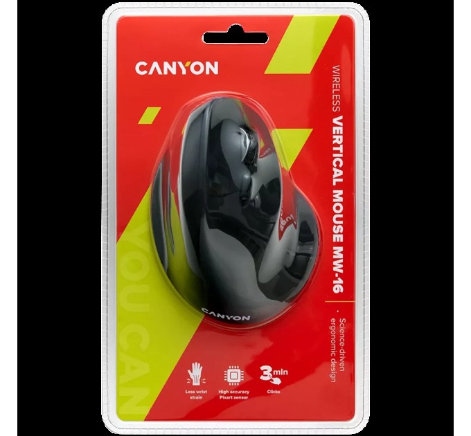 Миша бездротова оптична MW-16 чорна Canyon (CNS-CMSW16B)