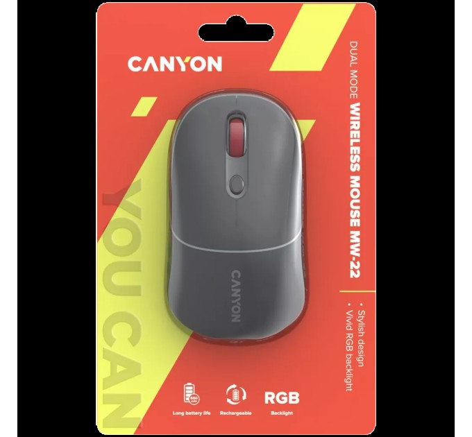 Миша бездротова оптична MW-22 темно-сіра Canyon (CNS-CMSW22DG)