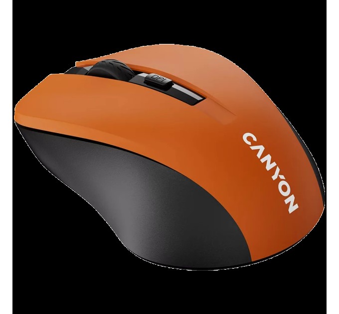 Миша бездротова оптична MW-1 помаранчева Canyon (CNE-CMSW1O)
