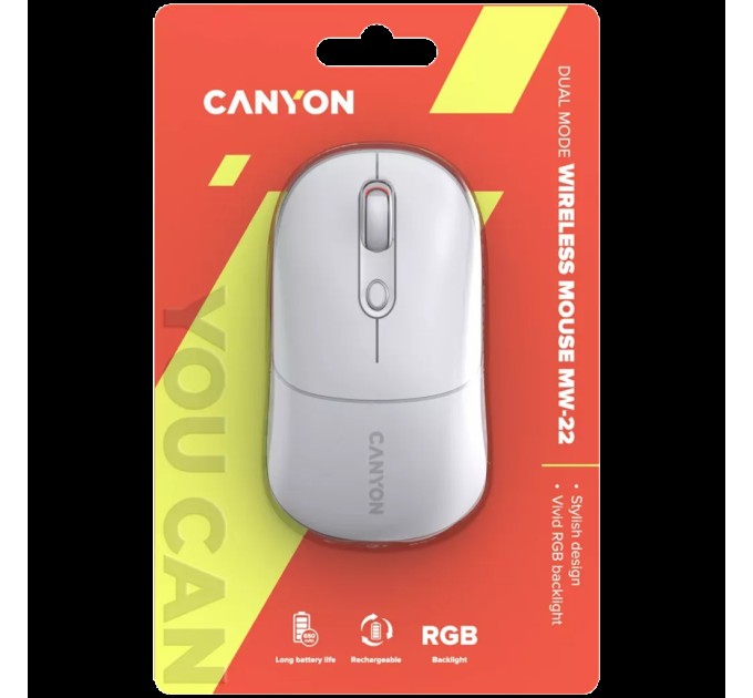 Миша бездротова оптична MW-22 біла Canyon (CNS-CMSW22SW)