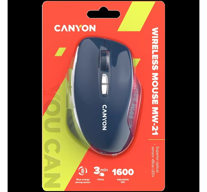Миша бездротова оптична MW-21 синя Canyon (CNS-CMSW21BL)