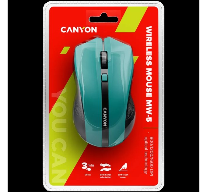 Миша бездротова оптична MW-5 зелена Canyon (CNE-CMSW05G)