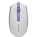 Миша USB оптична M-10 біло-лавандова Canyon (CNE-CMS10WL)