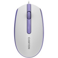 Миша USB оптична M-10 біло-лавандова Canyon (CNE-CMS10WL)