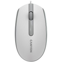 Миша USB оптична M-10 біло-сіра Canyon (CNE-CMS10WG)
