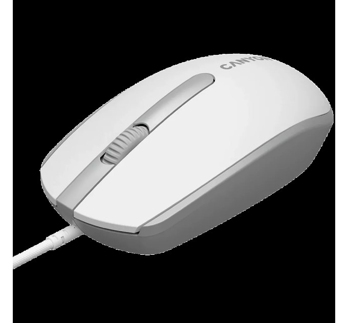 Миша USB оптична M-10 біло-сіра Canyon (CNE-CMS10WG)