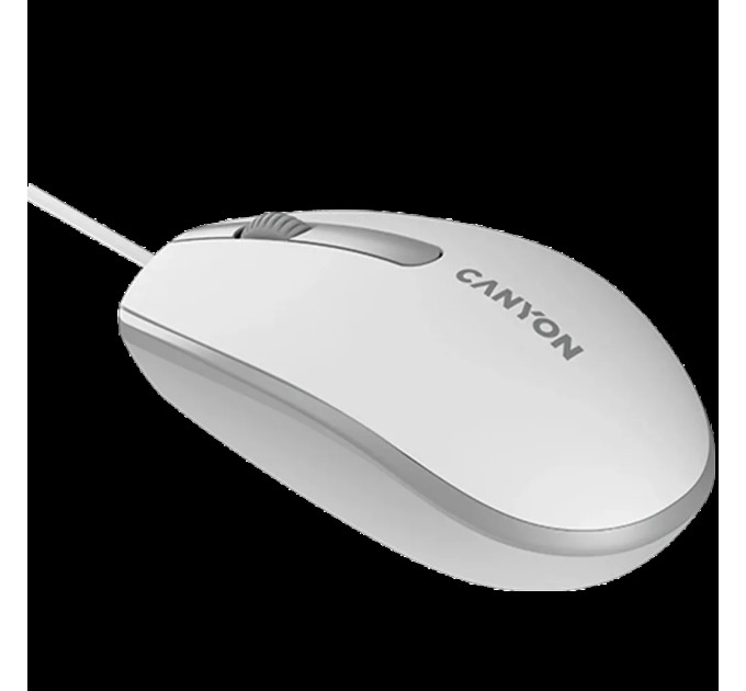 Миша USB оптична M-10 біло-сіра Canyon (CNE-CMS10WG)