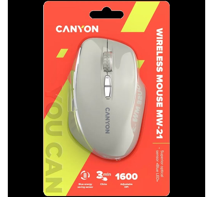 Миша бездротова оптична MW-21 кремова Canyon (CNS-CMSW21CL)
