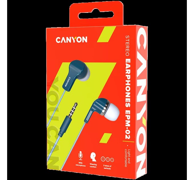 Навушники з мікрофоном EPM-02 сині Canyon (CNS-CEPM02BL)