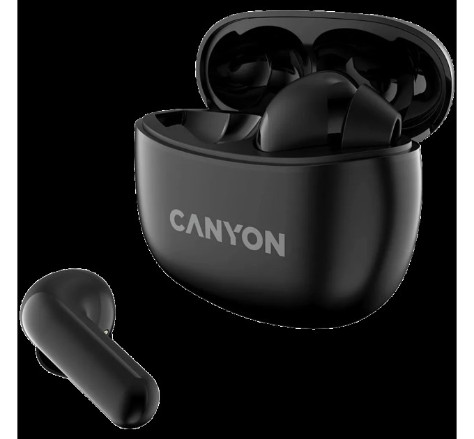 Навушники бездротові BT TWS-5 чорні Canyon (CNS-TWS5B)