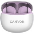 Навушники бездротові BT TWS-5 фіолетові Canyon (CNS-TWS5PU)
