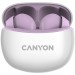 Навушники бездротові BT TWS-5 фіолетові Canyon (CNS-TWS5PU)