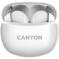 Навушники бездротові BT TWS-5 білі Canyon (CNS-TWS5W)