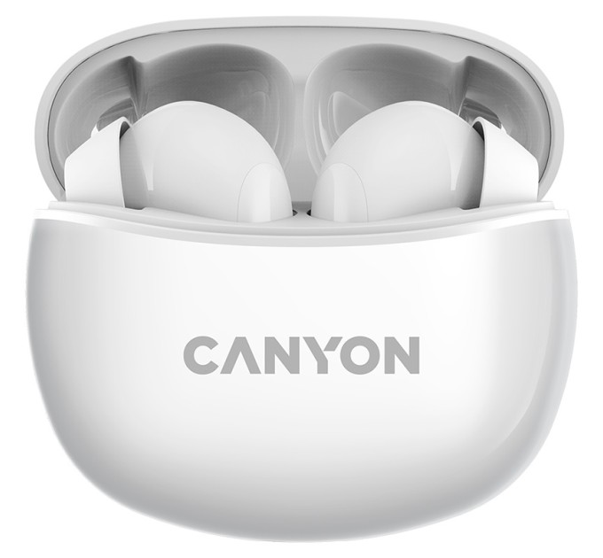 Навушники бездротові BT TWS-5 білі Canyon (CNS-TWS5W)