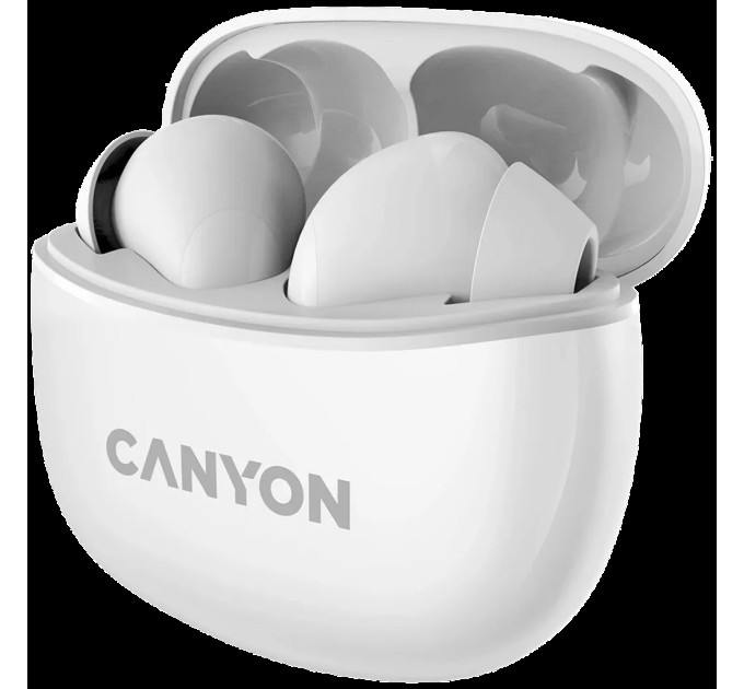 Навушники бездротові BT TWS-5 білі Canyon (CNS-TWS5W)