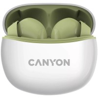 Навушники бездротові BT TWS-5 зелені Canyon (CNS-TWS5GR)