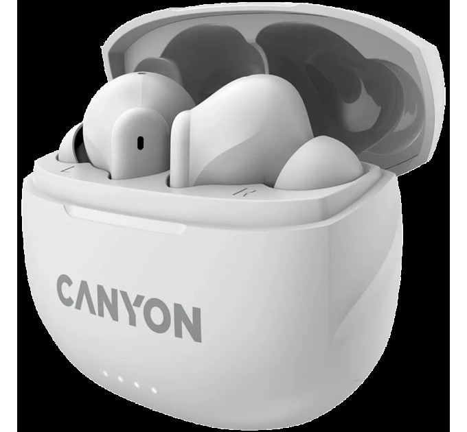 Навушники бездротові BT TWS-8 білі Canyon (CNS-TWS8W)