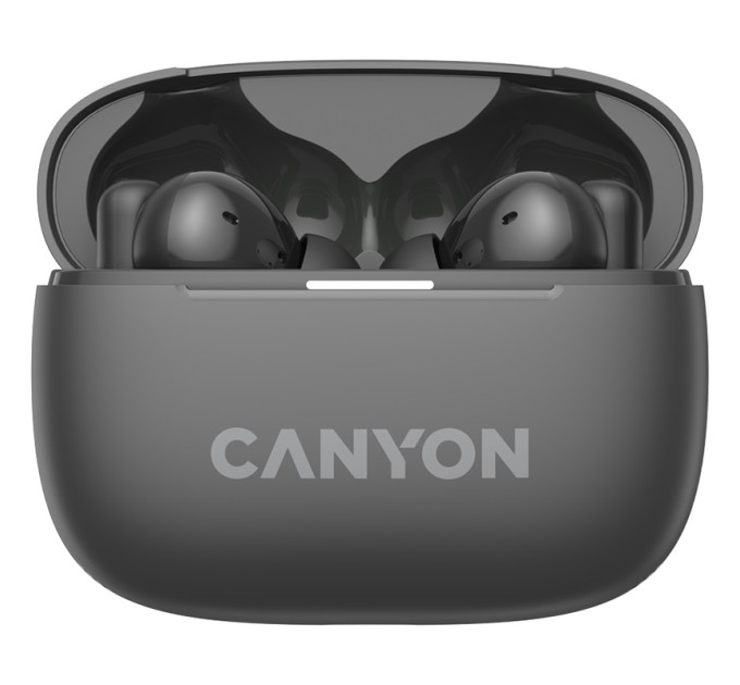 Навушники бездротові OnGo BT TWS-10 сірі Canyon (CNS-TWS10BK)