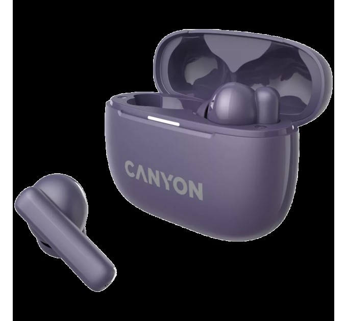 Навушники бездротові OnGo BT TWS-10 фіолетові Canyon (CNS-TWS10PL)