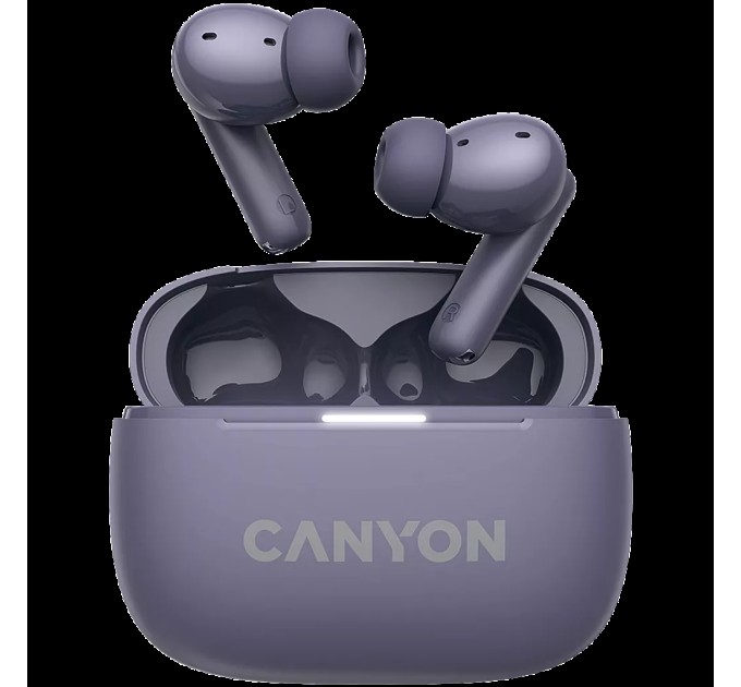 Навушники бездротові OnGo BT TWS-10 фіолетові Canyon (CNS-TWS10PL)