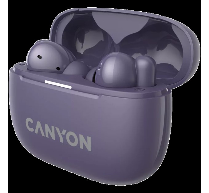 Навушники бездротові OnGo BT TWS-10 фіолетові Canyon (CNS-TWS10PL)