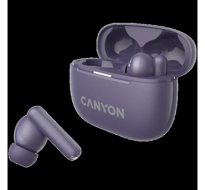 Навушники бездротові OnGo BT TWS-10 фіолетові Canyon (CNS-TWS10PL)