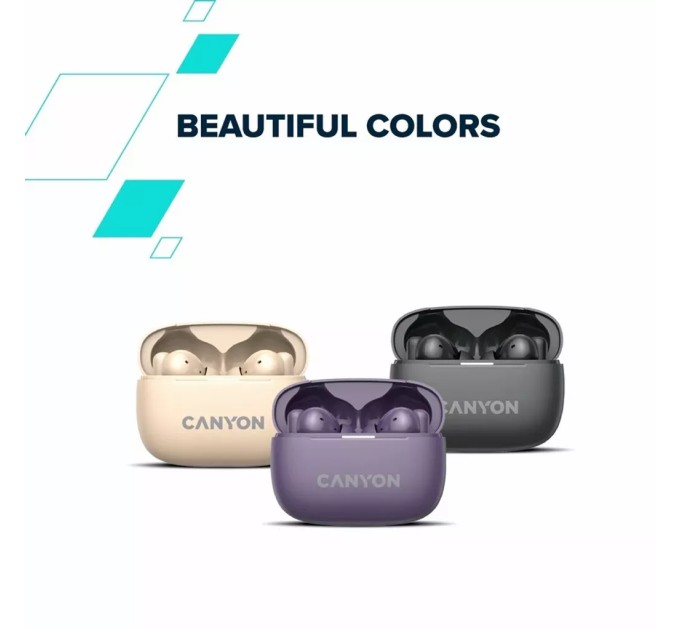 Навушники бездротові OnGo BT TWS-10 бежеві Canyon (CNS-TWS10BG)