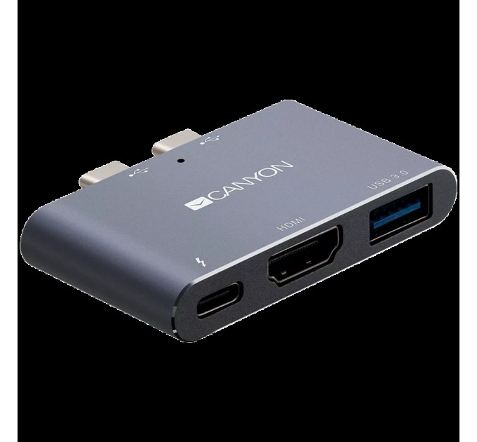 Хаб 3-в-1 мультипорт Thunderbolt 3 DS-1 Canyon (CNS-TDS01DG)