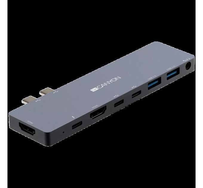 Хаб 8-в-1 мультипорт Power Delivery DS-8 Canyon (CNS-TDS08DG)