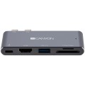 Хаб 5-в-1 мультипорт Thunderbolt 3 DS-5 Canyon (CNS-TDS05DG)