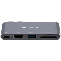 Хаб 5-в-1 мультипорт Thunderbolt 3 DS-5 Canyon (CNS-TDS05DG)