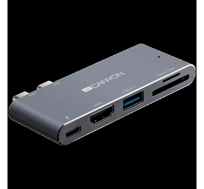 Хаб 5-в-1 мультипорт Thunderbolt 3 DS-5 Canyon (CNS-TDS05DG)