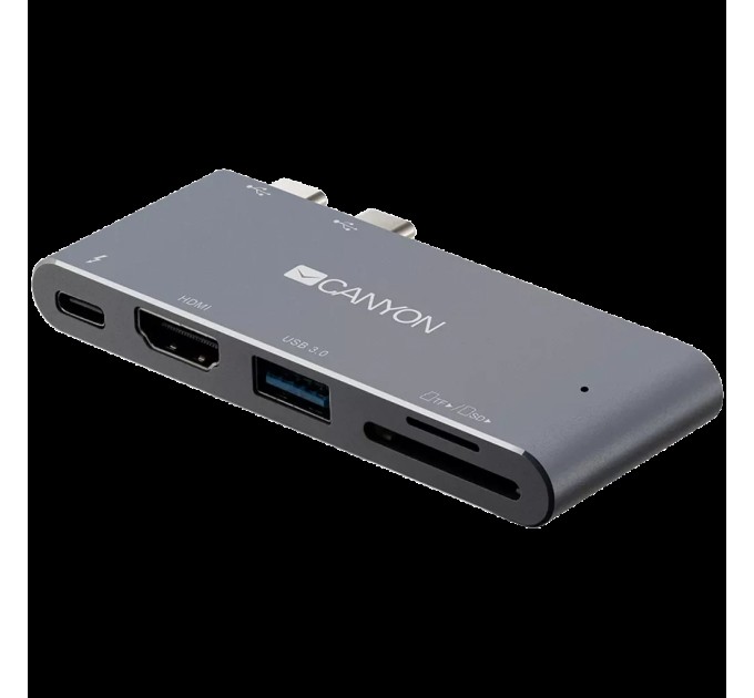 Хаб 5-в-1 мультипорт Thunderbolt 3 DS-5 Canyon (CNS-TDS05DG)