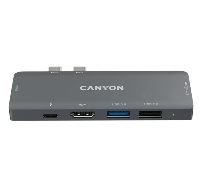 Хаб 7-в-1 мультипорт для MacBook USB-C Power Delivery 100 Вт DS-5 Canyon (CNS-TDS05B)