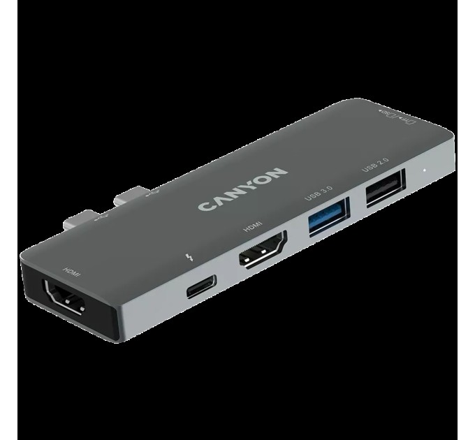 Хаб 7-в-1 мультипорт для MacBook USB-C Power Delivery 100 Вт DS-5 Canyon (CNS-TDS05B)
