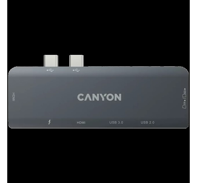 Хаб 7-в-1 мультипорт для MacBook USB-C Power Delivery 100 Вт DS-5 Canyon (CNS-TDS05B)