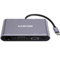 Хаб 8-в-1 мультипорт USB Type-C DS-14 Canyon (CNS-TDS14)