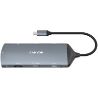 Хаб 8-в-1 мультипорт 14K UHD DS-15 Canyon (CNS-TDS15)