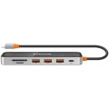 Хаб 7-в-1 мультипорт USB Type-C DS-13 Canyon (CNS-TDS13)