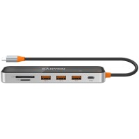 Хаб 7-в-1 мультипорт USB Type-C DS-13 Canyon (CNS-TDS13)